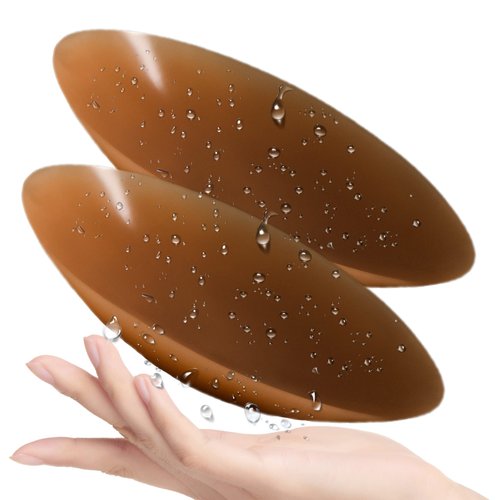 PRETTYWELL Brown Nipple Covers for Women, Waterproof Adhesive Pasties, Reusable Nipple Cover Silicone Nipple Pasties Black Nipple Petals