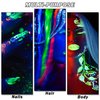 QIUFSSE 8 Colors Neon Face Paint Glow in The Dark UV Blacklight Body Paint Professional Water Activated Face Paint for Adults Kids Halloween Makeup