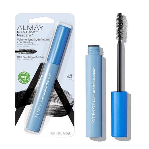 Almay Mascara, Volume, Length, Definition & Conditioning, Eye Makeup Stocking Stuffers for Women, Hypoallergenic, 502 Black, 0.24 Oz