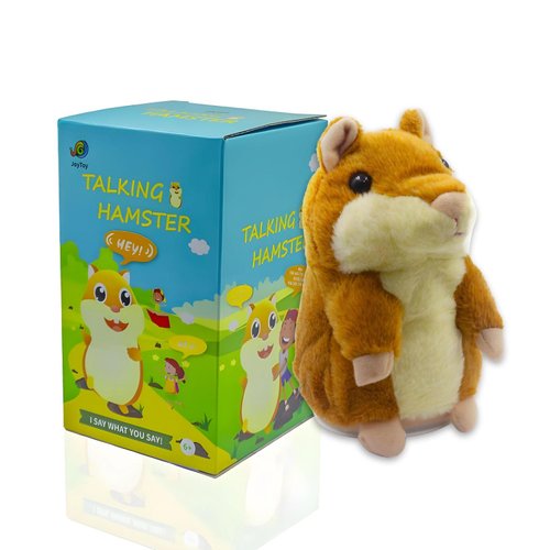 WONDDLER Talking Hamster Toddlers Mimic What You Say Plush Animal Toy, Easter Gift, Birthday, Voice Recorder Stuffed Animals, Interactive Talking Toys, Baby Toys for Toddlers 3-5 Years Old