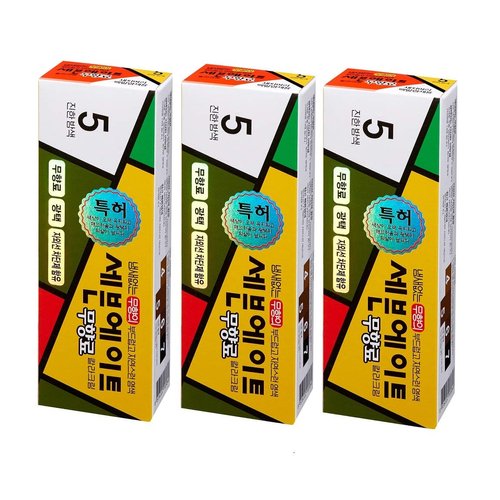 Dongsung Seven Eight Hair Dye Ammonia Free Creamy Type Hair Color 5 Dark Chestnut (Pack of 3)