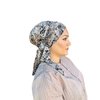 Head Scarf for Women, Flowing Print Neutral Textured Headwrap, Tichel Hijab Hair Covering, Chemo Headwear