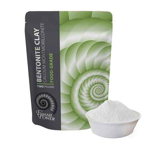 FOSSIL POWER CALCIUM BENTONITE CLAY 2lb - Natural Clay Powder for Cleansing- Best Hair and Facial Treatment for Radiant Skin