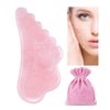 Gua Sha Massage Tool for Scraping Facial and Body Skin Massage made of Rose Quartz Stone for Acupressure Scrapper Gua Sha Facial Tools (wing)
