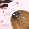 AISI BEAUTY Clip in Bangs-Fake Bangs Hair Clip 100% Real Human Hair Bangs French Bangs Fringe with Temples Flat Neat Fake Thick Hair Pieces for Women Use(Light Brown)