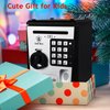 Litpggy Kids Safe Bank with Fingerprint Password Talking ATM Piggy Bank for Real Money Toy Gift for 5-14 Years Old Boys Girls (Silver/Black)