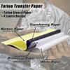 3MM Fake Skin Tattoo Practice Kit - YONGDA 5pcs Tattoo Practice Skins Double Sides Practice Skin Fake Tattoo with 20pcs Tattoo Transfer Paper Stencil for Tattoo Supplies