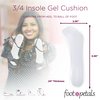 Foot Petals Women's ¾ Insole Comfort Cushion, Clear Gel, One Size