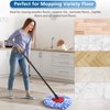 4 Pack RinseClean Spin Mop Replacement Head Spin Mop Refills Compatible with RinseClean Dual System, Microfiber Mop Easy Cleaning Floor Head Mop for Floor Cleaning RinseClean 2 Tank System