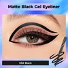 Ofanyia Eyeliner Pencil, Matte Black Gel Eyeliner, Long-lasting Waterproof Eyeliner, Highly Pigmented Smudge Proof Easy To Color Gel Eyeliner Pencil (05# Black)