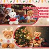 Glimin 4 Pcs Christmas Bear Stuffed Animals with Doll Clothes 12 Inch Cute Plush Bear with Removable Sweater Hoodie Xmas Doll Accessories for Plush Bear Dolls DIY Change Clothes(Fashion Style)