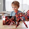 Sluban Samurai Mech Building Set, Light Lance Mecha Warriors Building Kit with Trident, Creative Collectible Toy for Adults Man Teens Boys 8+, Compatible with Lego Mech Set, 511 PCS