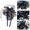 Capiant 2 PACK Big Bowknot Chiffon Hair Claw Clips, Floral Ponytail Clips, French Style Hair Accessories for Women Party Wedding Daily Wear