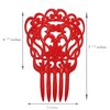 Ole Ole Flamenco Hair Comb for Dancers with Ornamental Design Spanish Hair Pins for Dancers Model II (Red)