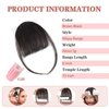Lommel Clip in Bangs-100% Human Hair Bangs,Brown Black Fake Bangs for Women Wispy Bangs Hair Clip Hair Extensions Clip on Air Bangs Hairpieces with Temples for Daily Wear (Brown Black)