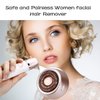 Electric Razor for Women - RenFox 2 in 1 Shaver for Women Bikini Legs Armpit Face Wet & Dry Painless Rechargeable Bikini Trimmer 2 Changeable Trimmer Heads (Rose Gold)