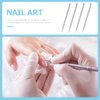 Beavorty 4pcs Stainless Steel Cuticle Pusher Nail Dotting Pen Metal Dead Skin Remover for Professional Manicure Pedicure Nail Art Care Tools