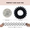 Kitsch Spiral Hair Ties for Women, Coil Hair Ties for Thick Hair, No Crease Hair Tie, Spiral Hair Ties No Damage, Hair Coils & Phone Cord Hair Ties for Thin Hair, Hair Ties Spiral, 4pcs (Brunette)