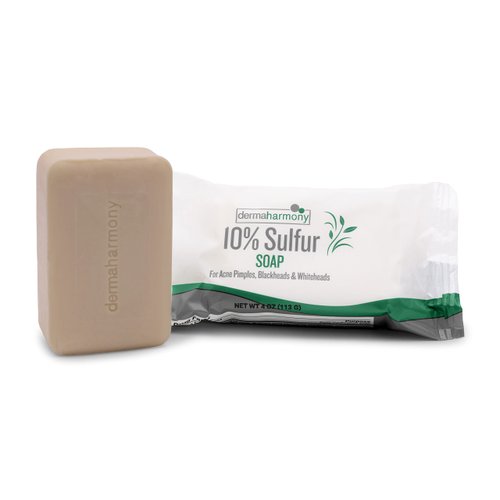 Dermaharmony 10% Sulfur with Tea Tree Oil Acne Bar Soap (4 oz)