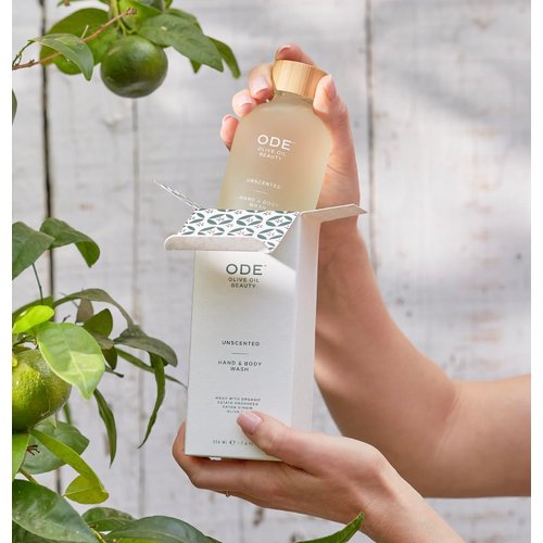 McEvoy Ranch Unscented Hand & Body Wash (2-pack) by ODE Olive Oil Beauty, Organic EVOO, California Made, Nourishing Foaming Wash