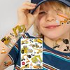 56+ PCS Construction Cars Temporary Tattoos For Kids Boys Girls, Groovy Flash Silver Metallic Fake Tattoo Sticker Child, Cartoon Engineering Vehicle Fire Engine Bulldozer Excavator Tattoo Party Supply