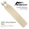 Moresoo Micro Ring Hair Extensions Blonde Human Hair Micro Beads Hair Extensions Platinum Blonde Micro Link Extensions Blonde #60 50G/50S 18In