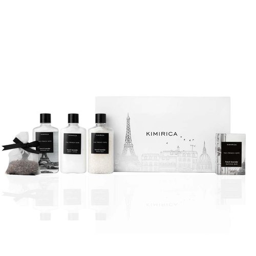 Kimirica The French Note Bath Essential Gift Set | Infused with Authentic French Lavender | Conta...