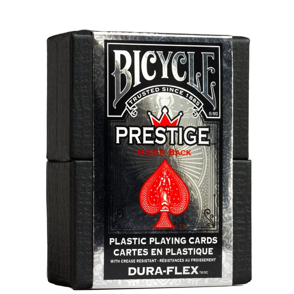 Bicycle Prestige Waterproof Plastic Playing Cards, Red & Blue (Colors May Vary)