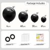 135pcs Black Balloons Different Sizes 18/12/10/5 Inch Black Balloon Garland Arch Kit for Wedding Birthday Anniversary Graduation Baby Shower Party Decorations (02-Black)
