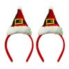 Lurrose 2pcs Christmas Santa Hat Headbands Sequined Plush Xmas Party Hair Bands Hair Hoops Headdress Hair Accessories for Girls Chidren
