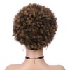 Quantum Love Short Human Hair Wigs Afro Curly Human Hair Headband Wig for Black Women Afro Puff Ombre Brown Headband Glueless Human Hair Wigs