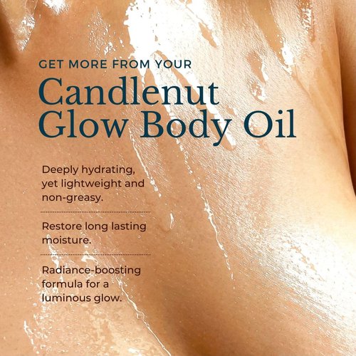 Juara Candlenut Glow Body Oil — Deluxe Hydration for Skin, Hands, Feet, Hair — Dry Skin Therapy — Moisturizing Treatment — Lightweight Formula — Paraben and Sulfate Free — 100% Vegetarian — 4 oz