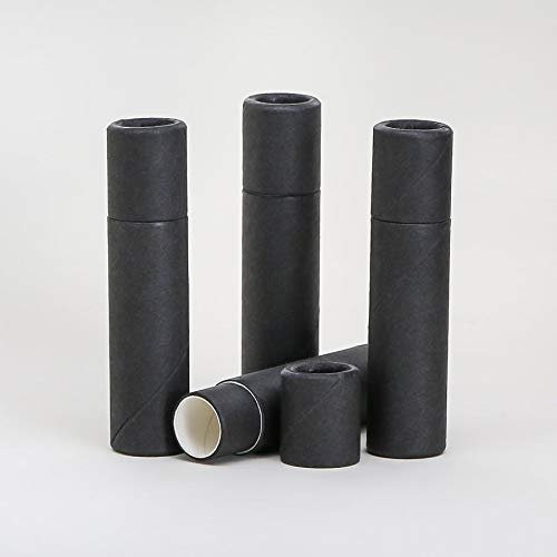 5 mL Black Kraft Paperboard Lip Balm/Salve/Cosmetic/Lotion Tubes x100