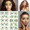 St. Patrick's Day Glitter Shamrock Face Temporary Tattoos Sticker for Women Girls Eye Face Makeup Decor Irish Shiny Butterfly Rainbow Heart Body Art Waterproof Fake Tattoo for Festival Party 10Sheets
