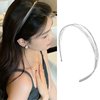 AIUPUOC Metal Headbands for Women Gold Headbands Silver Hair Accessories Thin Wire Headband Elegant Hair Band French Hair Clip for Hair Styling (Silver, Average)