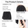Wand Curl Crochet Hair Jamaican Bounce Crochet Hair Crochet Hair 6packs Twist Braid Hair Crochet Curly Hair for Black Women Curly Crochet Hair (1B, 12 Inch (Pack of 6))