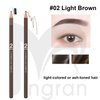 6pcs 2mm Ultra-Thin Eyebrow Pencil with Brush Waterproof Long-Lasting Slim Eyebrow Pencil Peel off Microblading Mapping Pencils (#02 Light Brown)