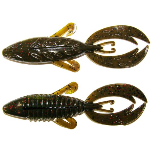 Big Bite Baits 4-Inch Rojas Fighting Frog Lures-Pack of 7 (Green Pumpkin/Watermelon Red Laminate)