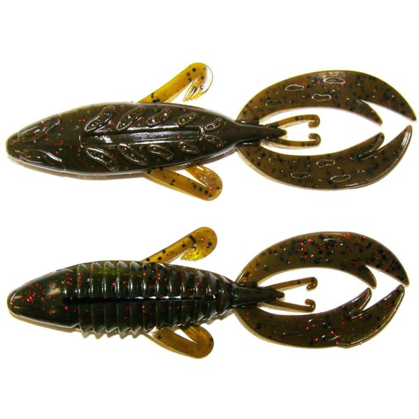 Big Bite Baits 4-Inch Rojas Fighting Frog Lures-Pack of 7 (Green Pumpkin/Watermelon Red Laminate)