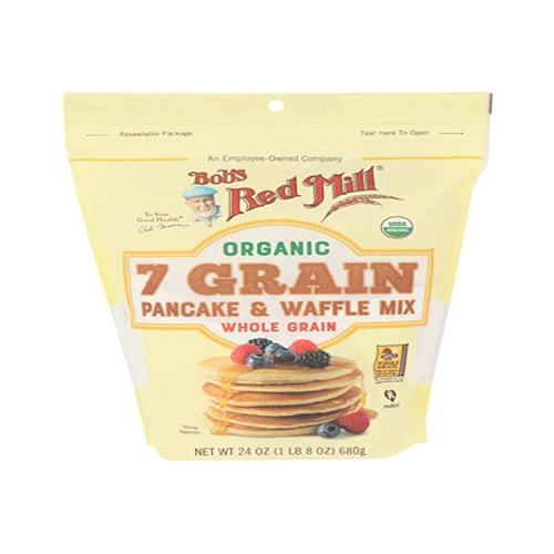 Bob's Red Mill Organic 7 Grain Pancake & Waffle Mix, 24 Ounce (Pack of 1)