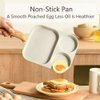 MIUGO Egg Pan Nonstick Frying Pan,Egg Frying Pan 3 Section,Omelette Pan Aluminium Alloy Pancake Pan for Breakfast,Suitable for Gas Stove and Induction Cookware
