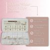 Tammy Taylor Acrylic Tapered Square Nail Extensions | Full Coverage, Natural Lightweight, Long Lasting, Salon Grade Professional Pre Etched Acrylic Nail Tips | Whitest White Fake Nails, 20 count