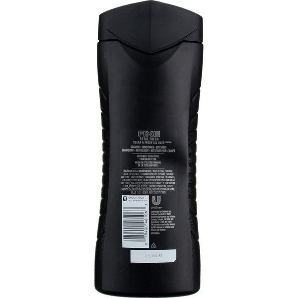 Axe Hair 3-in-1 Shampoo + Conditioner + Body Wash, Total Fresh, 16 Fluid Ounce (Pack of 2)
