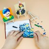 3 Packs World Famous Painting MOC Building Block Set, The Starry Night & Self-Portrait with Bandaged Ear & The Fifer, with Mini Easel x 3 Mini Building Blocks Set (Not Compatible with Lego)
