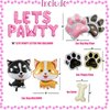 Dog Birthday Decorations, Lets Pawty Birthday Decorations Girl, Dog Birthday party Supplies Include Puppy Dog Happy Birthday Banner, Dog Balloons, Paw Print Balloons, Cake Toppers