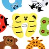 7Pcs Finger Pinch Guard, HNYYZL Cartoon Animal Door Stop Soft Foam Cushion Baby Finger Protector, Prevent Finger Pinch Injuries, Slamming Door, and Child or Pet from Getting Locked in Room