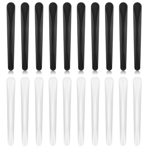 Trinkrittey 20Pcs Plastic Cosmetic Spatula Plastic Beauty Spoon Reusable Cosmetic Mask Mixing Spoon Spatulas Jelly Mask Spatula Stick Applicator Beauty Facial Tools for DIY Mask Mixing and Sampling
