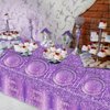 98 Pieces Purple Silver Birthday Party Decorations Purple Birthday Party Tablecloths Touchdown Happy Birthday Party Tableware Sets for Girls Women Silver Glitter Birthday Party Supplies