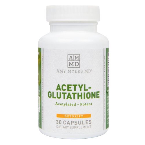 Amy Myers MD Acetyl-Glutathione - Supplement for Immune System Function Support - Antioxidant Formula Aids Against Joint Discomfort - Supplement with Vitamin C & Magnesium - 30 Capsules (30 Servings)