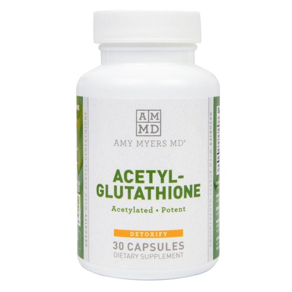 Amy Myers MD Acetyl-Glutathione - Supplement for Immune System Function Support - Antioxidant Formula Aids Against Joint Discomfort - Supplement with Vitamin C & Magnesium - 30 Capsules (30 Servings)